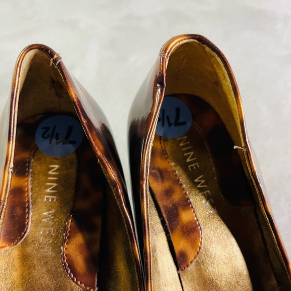 Nine West Shoes Womens Size 7.5 Tortoise Shell Pumps Stiletto Standard Width - Picture 2 of 7